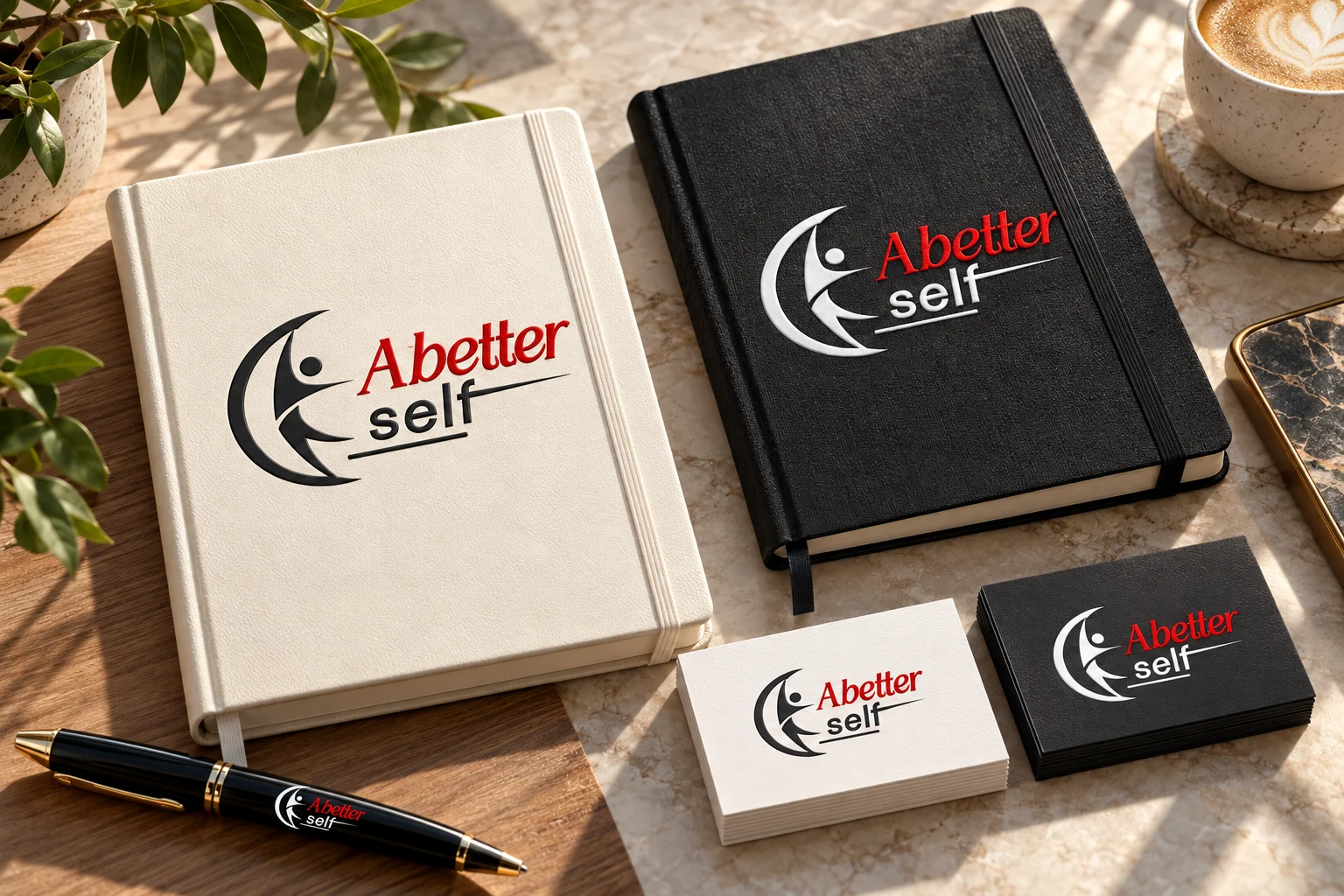 A Better Self coaching stationery concept