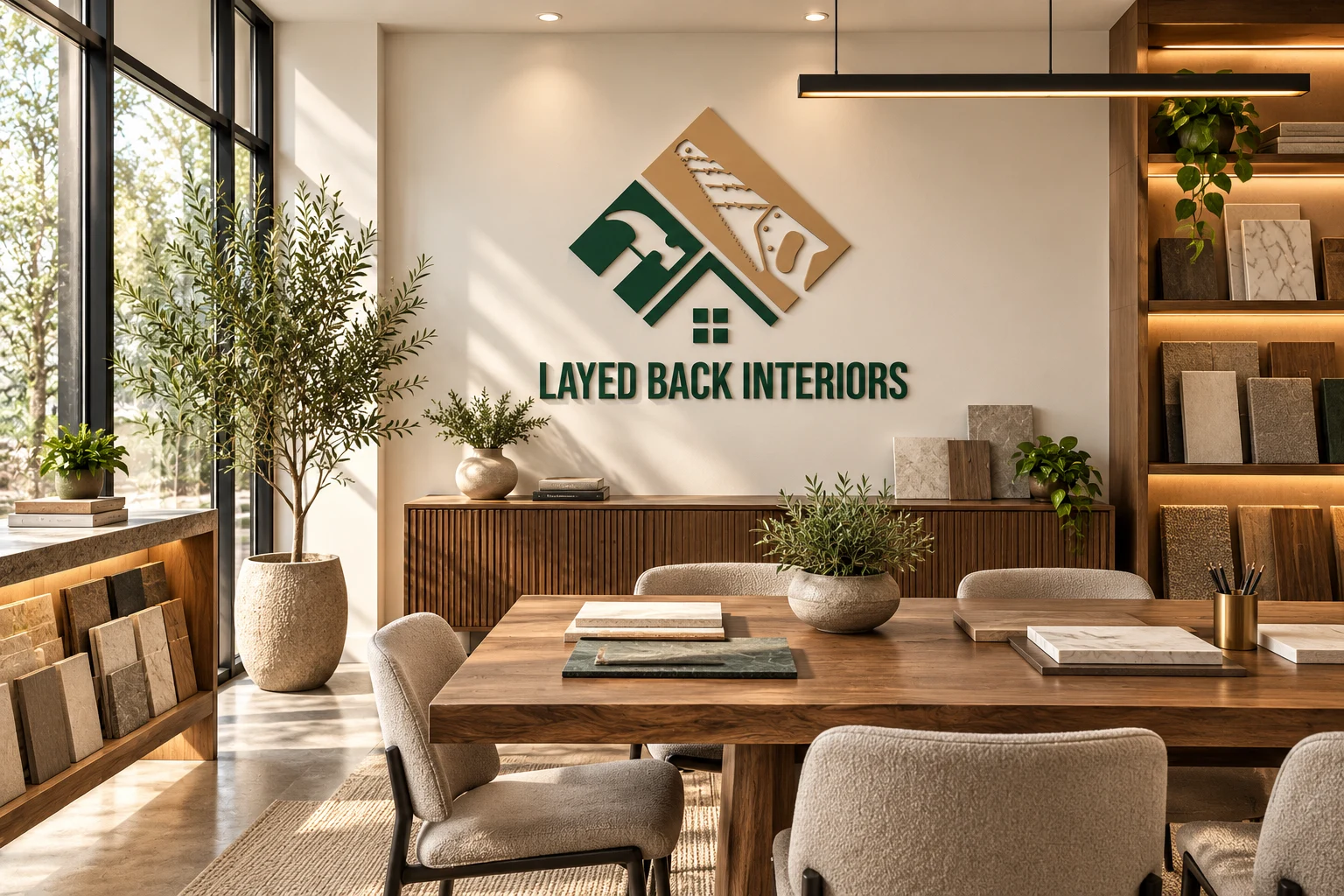 Layed Back Interiors brand identity design concept by Mocky Digital