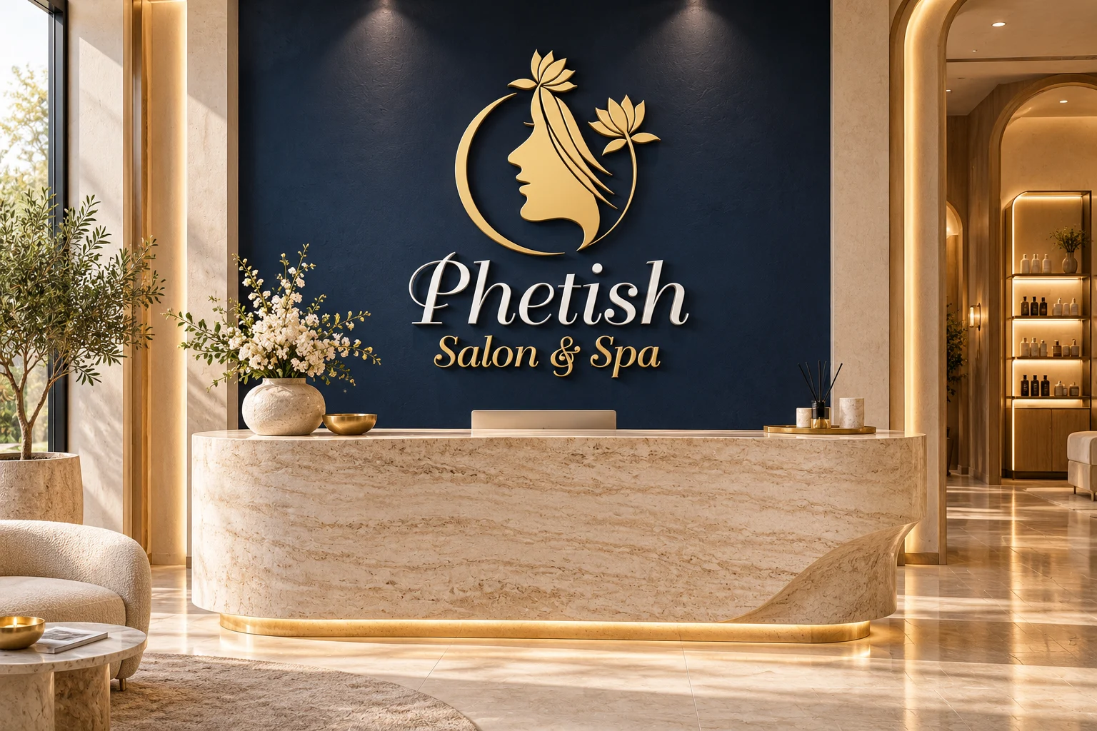 Phetish Salon & Spa brand identity design concept by Mocky Digital