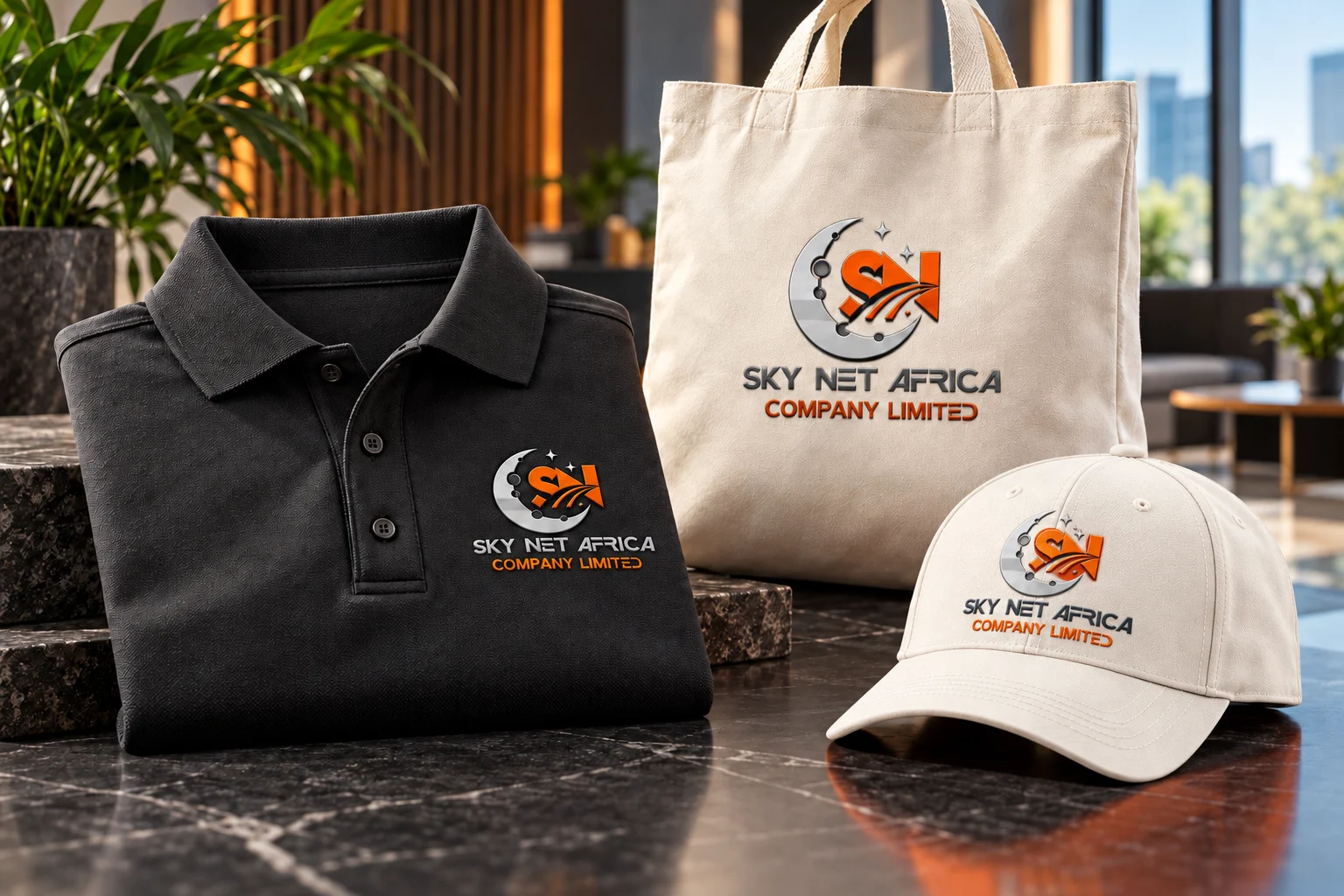 Sky Net Africa branded apparel