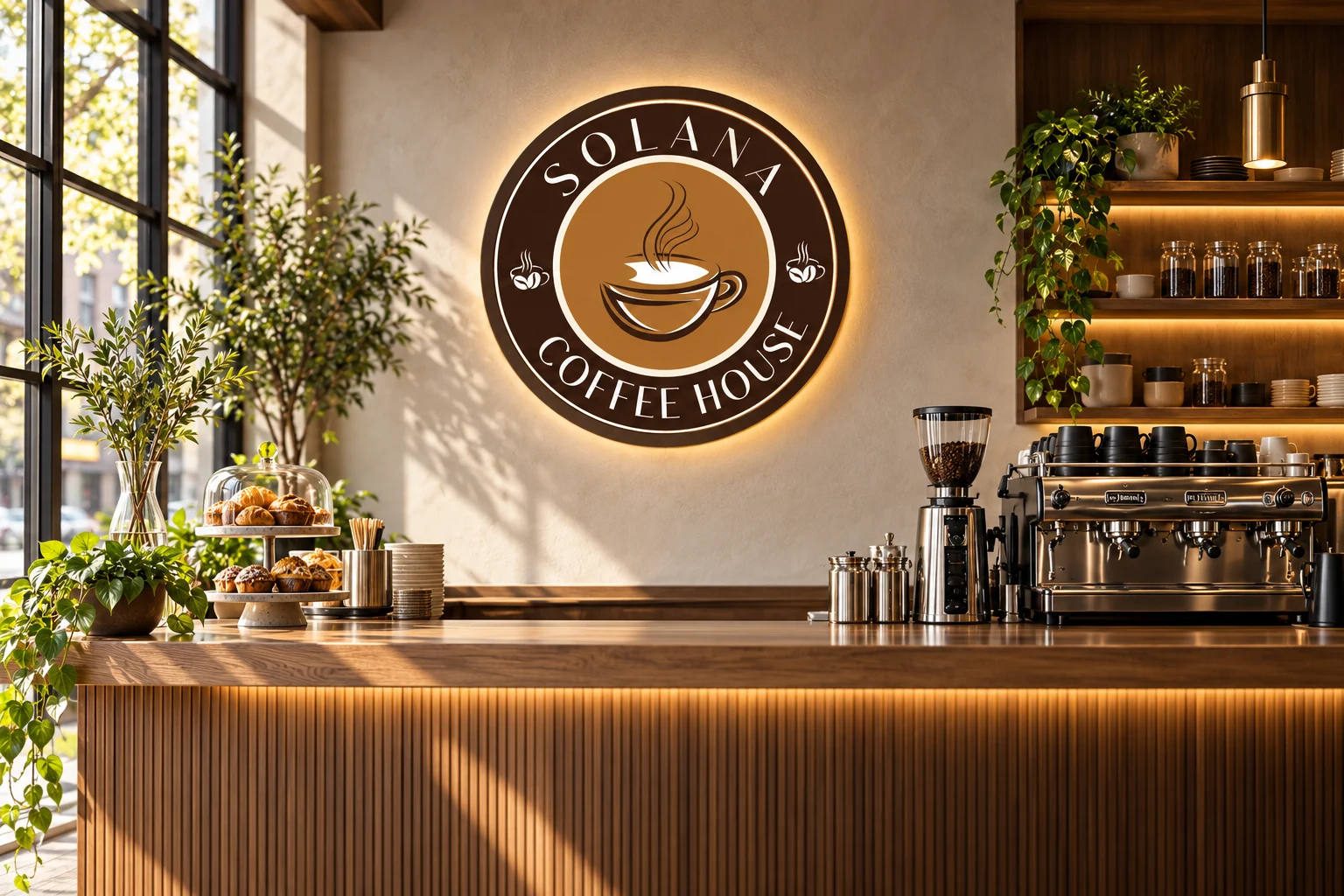 Solana Coffee House brand identity design concept by Mocky Digital