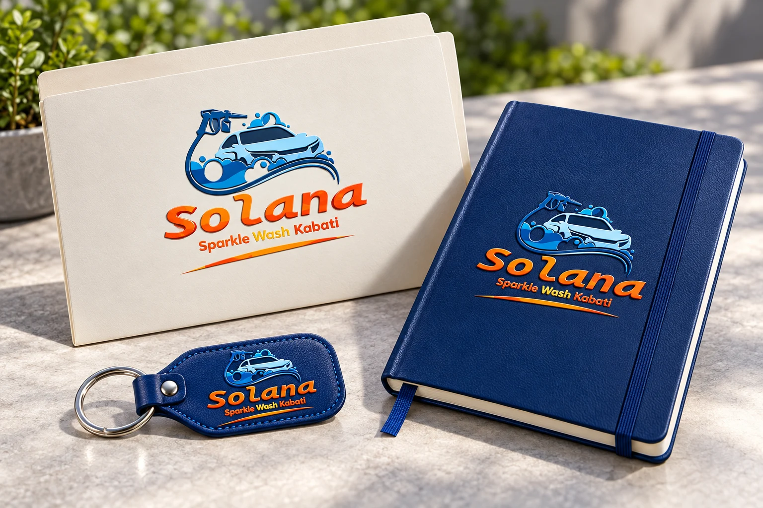 Solana Sparkle brand applications concept