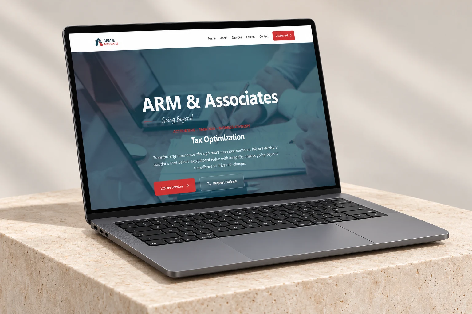 ARM & Associates Limited website project by Mocky Digital