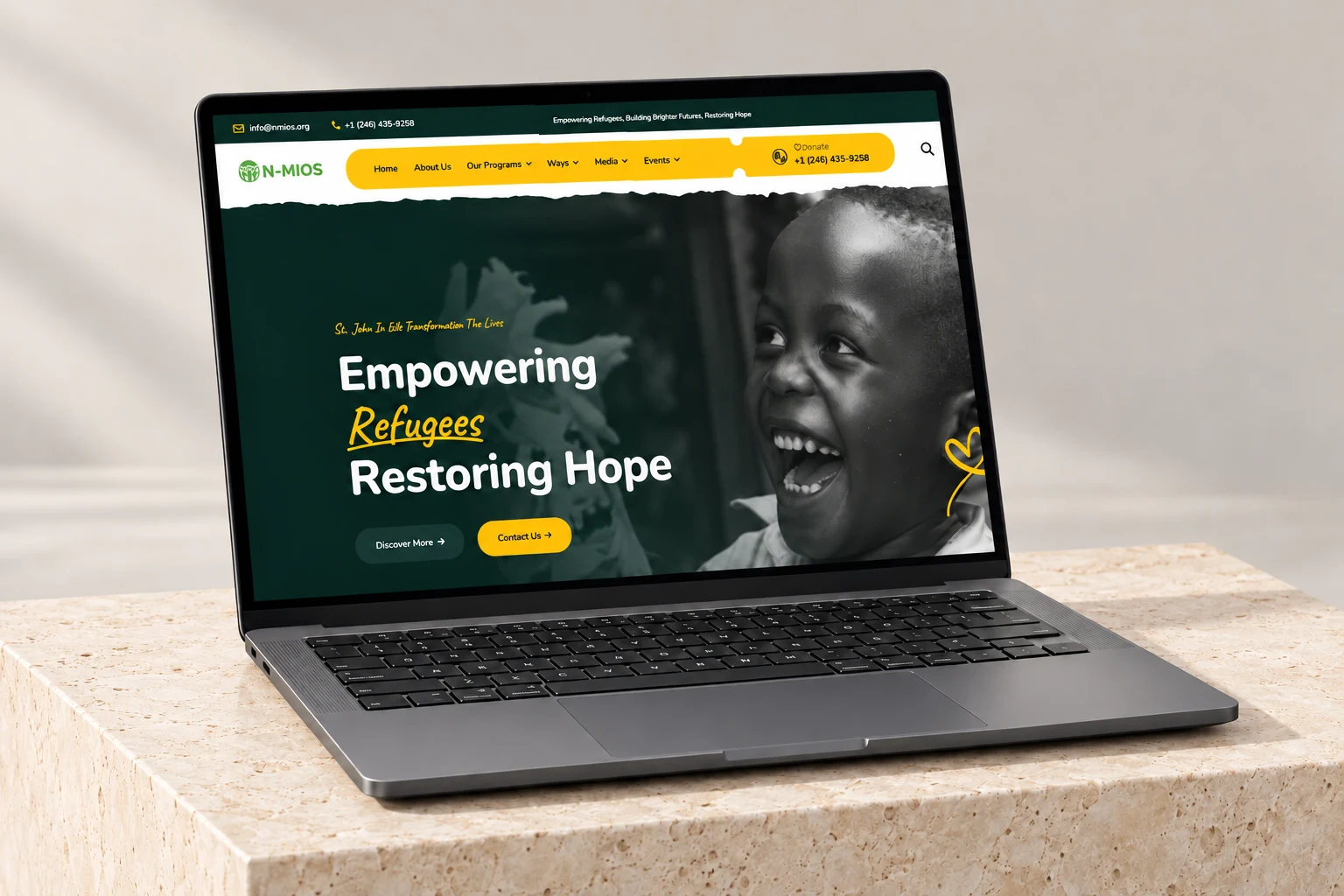 Nuer Makuei International Organization Society website project by Mocky Digital