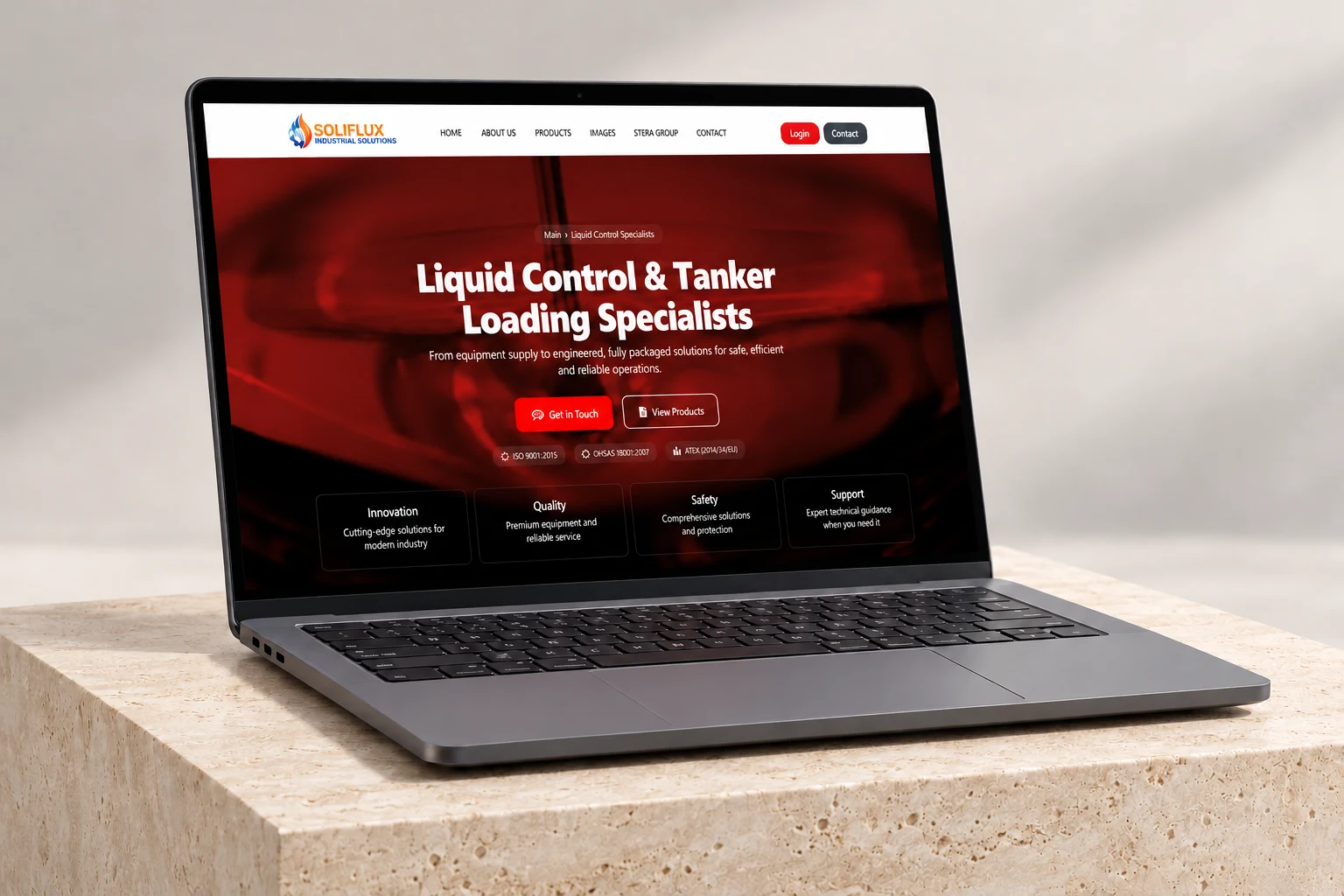 Soliflux website project by Mocky Digital